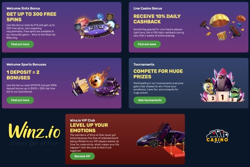 winz bitcoin casino promotions