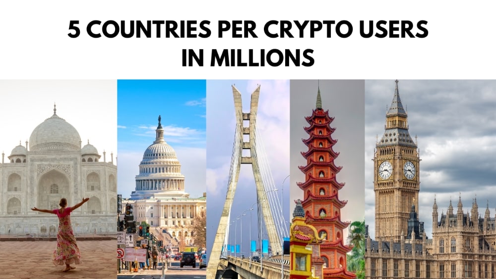 top-5 countries with millions crypto users