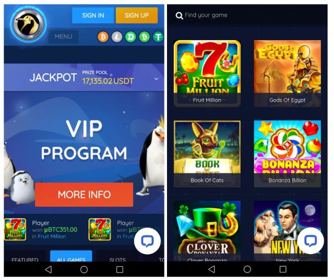 Bitcoin Penguin Mobile Casino 