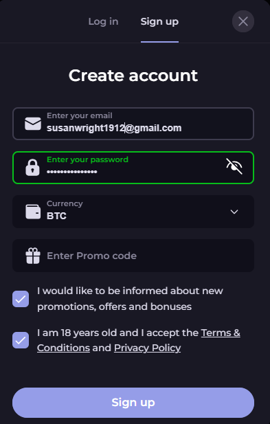 Cryptoleo Login process