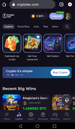 Cryptoleo mobile