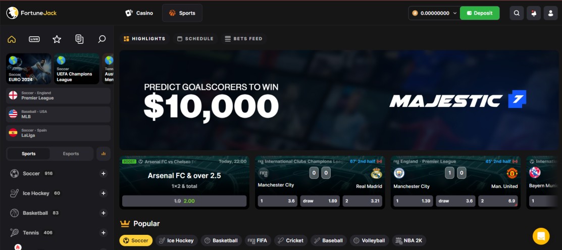 Fortunejack Sportsbook