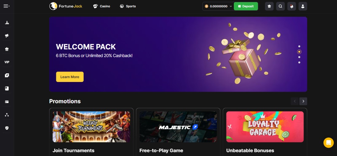 Fortunejack design and graphics 1