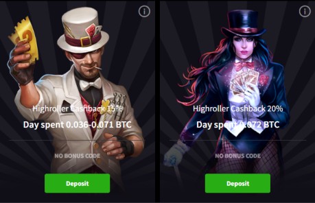 Mirax Highroller Cashback bonus