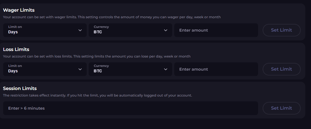 responsible gambling options