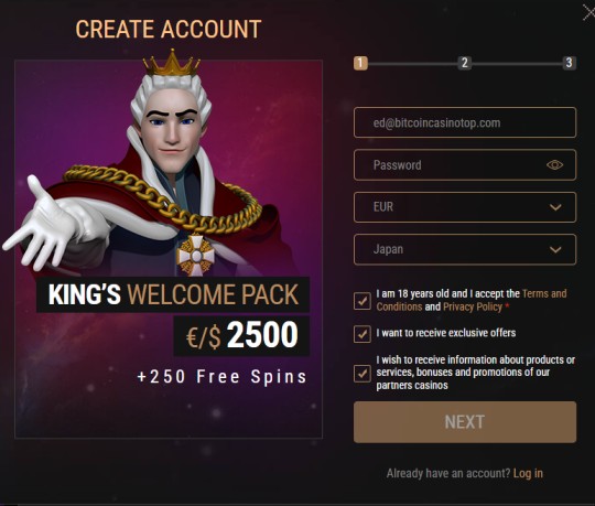 King Billy Casino Login