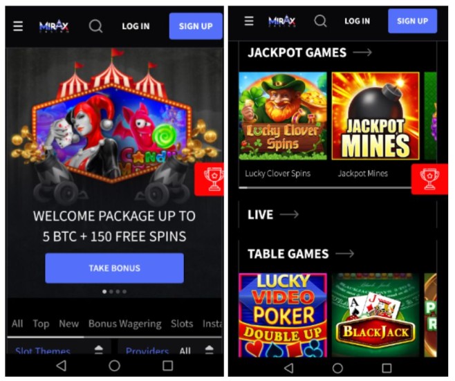 Mirax mobile casino 