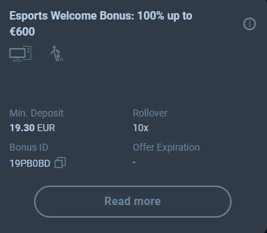 Thunderpick Esports Welcome Bonus
