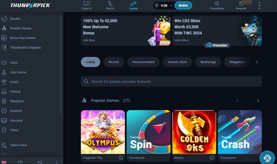 Thunderpick design and graphics