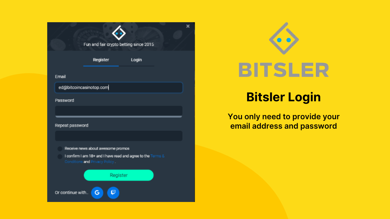 Bitsler Casino Login
