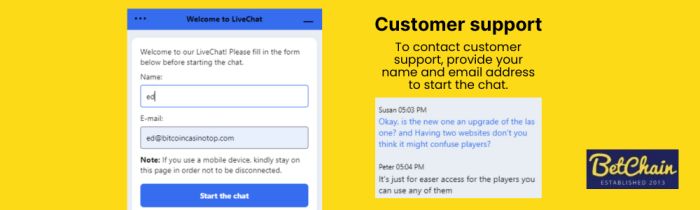 Betchain Customer Support