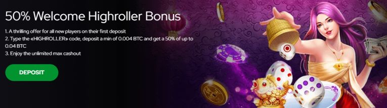 welcome Highroller bonus
