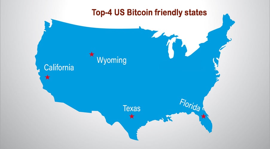 bitcoin friendly USA states