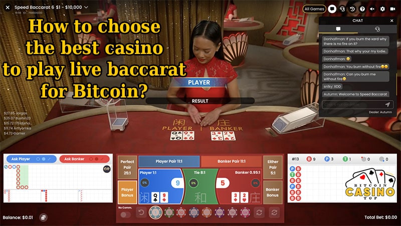 play live baccarat for bitcoin